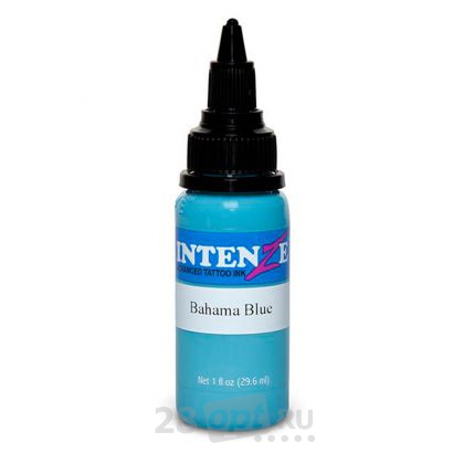 Краска для художественной татуировки Intenze, Bahama Blue, 30 мл
