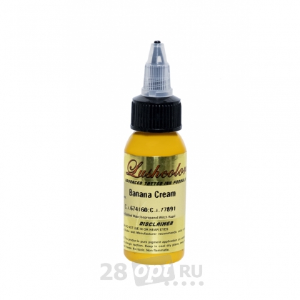 Уцененный товар Краска для художественной татуировки LushColor, Banana cream, 30 мл