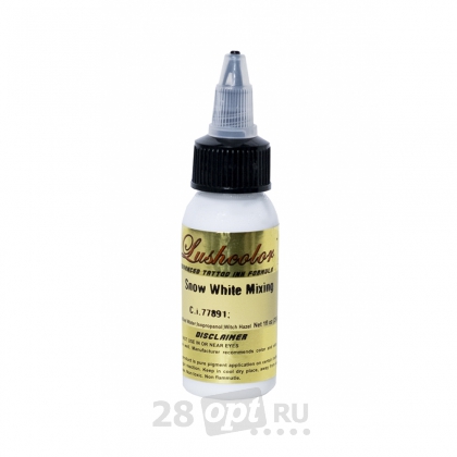 Уцененный товар Краска для художественной татуировки LushColor, Snow white mixing, 30 мл