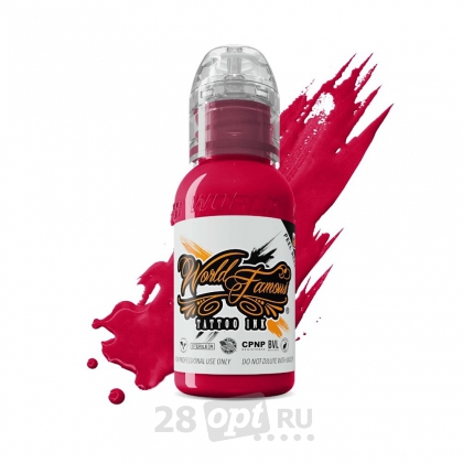 Краска для художественной татуировки World Famous Tattoo Ink, Rose Red, 30 мл