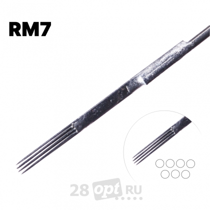 Иглы для художественной татуировки Black Bird, Round Magnum 7, коробка 50 шт.