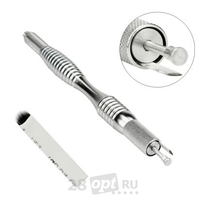 Ручка для микропигментирования MUP3071A, Серебристая