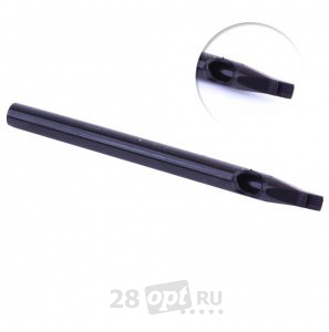 Трубка-типс Flat Professional tube tip 9, Black Skull, блистер 5 шт.