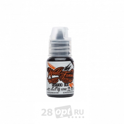 Краска для художественной татуировки World Famous Tattoo Ink, True Black, 15 мл